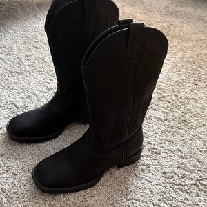 Dream Pairs Black Leather Cowbo Boots